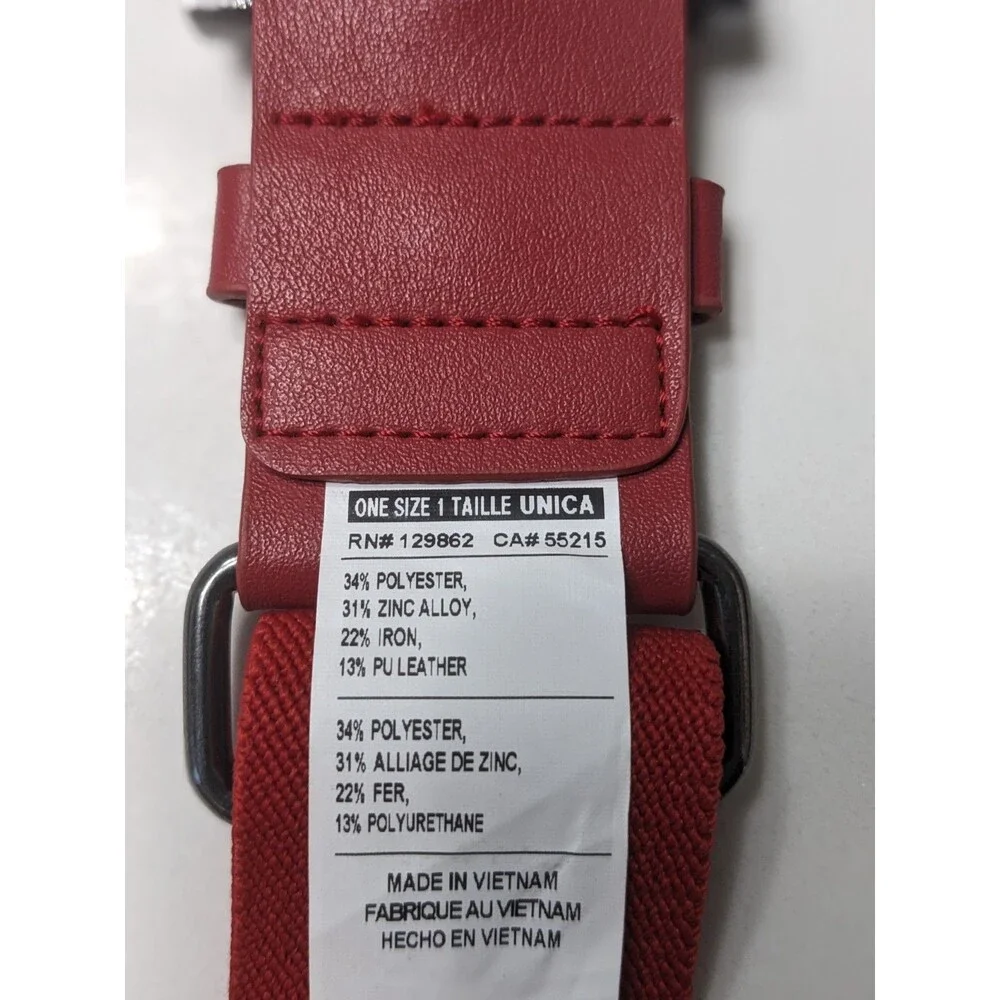 NIKE Youth Red Elastic Belt Sport Swoosh One Size Fits All Adjustable Baseball